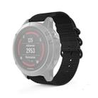 For Garmin Fenix 5S 20mm Three-ring Nylon Watch Band(Black) - 1