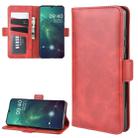 For Nokia 6.2 Double Buckle Crazy Horse Business Mobile Phone Holster with Card Wallet Bracket Function(Red) - 1