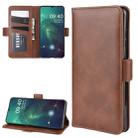 For Nokia 6.2 Double Buckle Crazy Horse Business Mobile Phone Holster with Card Wallet Bracket Function(Brown) - 1