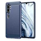 For Xiaomi Mi CC9 Pro / Note10 Brushed Texture Carbon Fiber TPU Case(Navy Blue) - 1