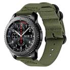 For Samsung Galaxy Watch Active 2 22mm / Gear S3 Nylon Three-ring Watch Band(Army Green) - 1