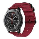 For Samsung Galaxy Watch Active 2 22mm / Gear S3 Nylon Three-ring Watch Band(Wine Red) - 1