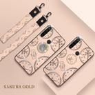 For Xiaomi Redmi Note8 Fashion Clock Pattern Rhinestone Mobile Phone Shell with Bracket / Hand Rope / Lanyard(Rose Gold) - 1