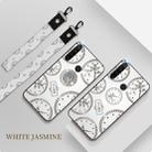 For Xiaomi Redmi Note8 Fashion Clock Pattern Rhinestone Mobile Phone Shell with Bracket / Hand Rope / Lanyard(White) - 1