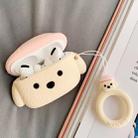 For Apple AirPods Pro Teddy Dog Bluetooth Headphone Protective Case(Off-White) - 1