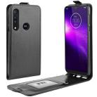 For Motorola One Macro / G8 Play Crazy Horse Vertical Flip Leather Protective Case(Black) - 1