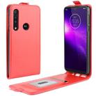 For Motorola One Macro / G8 Play Crazy Horse Vertical Flip Leather Protective Case(Red) - 1