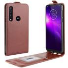 For Motorola One Macro / G8 Play Crazy Horse Vertical Flip Leather Protective Case(Brown) - 1