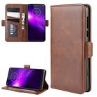 For Motorola One Macro / G8 Play Wallet Stand Leather Cell Phone Case with Wallet & Holder & Card Slots(Brown) - 1