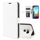 For LG K40S R64 Texture Single Fold Horizontal Flip Leather Case with Holder & Card Slots & Wallet(White) - 1
