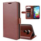 For LG K40S R64 Texture Single Fold Horizontal Flip Leather Case with Holder & Card Slots & Wallet(Brown) - 1