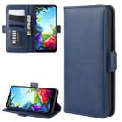 For LG K40S Wallet Stand Leather Cell Phone Case with Wallet & Holder & Card Slots(Dark Blue) - 1