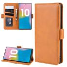 For Galaxy Note 10 Plus Dual-side Magnetic Buckle Horizontal Flip Leather Case with Holder & Card Slots & Wallet & Photo Frame(Yellow) - 1