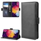 For Galaxy A50/ A30s / A50s Double Buckle Crazy Horse Business Mobile Phone Holster with Card Wallet Bracket Function(Black) - 1