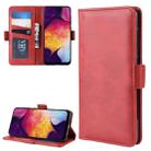 For Galaxy A50/ A30s / A50s Double Buckle Crazy Horse Business Mobile Phone Holster with Card Wallet Bracket Function(Red) - 1