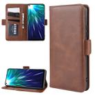 For Vivo Z5x / Z1 Pro  Double Buckle Crazy Horse Business Mobile Phone Holster with Card Wallet Bracket Function(Brown) - 1