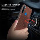 For Xiaomi Redmi Note 8 Mandala Embossed Magnetic Cloth PU + TPU + PC Case with Holder & Card Slots & Wallet & Photo Frame & Strap(Red) - 5