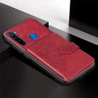 For Xiaomi Redmi Note 8 Mandala Embossed Magnetic Cloth PU + TPU + PC Case with Holder & Card Slots & Wallet & Photo Frame & Strap(Red) - 11