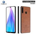 FFor Xiaomi Redmi Note 8T PINWUYO Pin Rui Series Classical PU Leather + PC + TPU Anti-fall All-inclusive Case (Brown) - 1