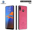 For MOTO E6 plus PINWUYO Pin Rui Series Classical Leather, PC + TPU + PU Leather Waterproof And Anti-fall All-inclusive Protective Shell(Red) - 1