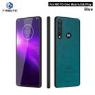 For MOTO G8 Play / one macro PINWUYO Pin Rui Series Classical Leather, PC + TPU + PU Leather Waterproof And Anti-fall All-inclusive Protective Shell(Blue) - 1
