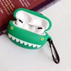 For Apple AirPods Pro Love Dinosaur Head Bluetooth Headphone Protective Case(Green) - 1