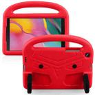 For Galaxy Tab A 8.0 (2019)T290 / T295 Sparrow Style Flat Anti Falling Protective Shell with Bracket(Red) - 1