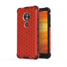 For Motorola Moto E5 Play Go Shockproof Honeycomb PC + TPU Case(Red) - 1