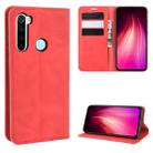 For Xiaomi Redmi Note 8 Retro-skin Business Magnetic Suction Leather Case with Holder & Card Slots & Wallet(Red) - 1