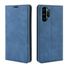 For Galaxy Note10+   Retro-skin Business Magnetic Suction Leather Case with Holder & Card Slots & Wallet(Dark Blue) - 4