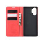 For Galaxy Note10+   Retro-skin Business Magnetic Suction Leather Case with Holder & Card Slots & Wallet(Red) - 9
