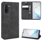 For Galaxy Note10 Retro-skin Business Magnetic Suction Leather Case with Holder & Card Slots & Wallet(Black) - 1