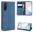 For Galaxy Note10 Retro-skin Business Magnetic Suction Leather Case with Holder & Card Slots & Wallet(Dark Blue) - 1