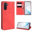 For Galaxy Note10 Retro-skin Business Magnetic Suction Leather Case with Holder & Card Slots & Wallet(Red) - 1