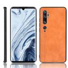 For Xiaomi Mi Note 10/Note10 Pro/CC9 Pro Shockproof Sewing Cow Pattern Skin PC + PU + TPU Case(Orange) - 1