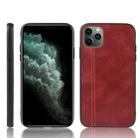 For iPhone 11 Pro Max Shockproof Sewing Cow Pattern Skin PC + PU + TPU Case(Red) - 1