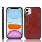 For iPhone 11 Shockproof Sewing Cow Pattern Skin PC + PU + TPU Case(Red) - 1