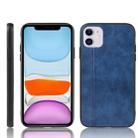 For iPhone 11 Shockproof Sewing Cow Pattern Skin PC + PU + TPU Case(Blue) - 1