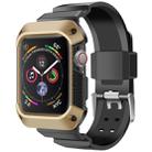 For Apple Watch 5 / 4 Generations 40mm Universal Integrated Electroplating Strap(Gold + Black) - 1