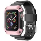 For Apple Watch 5 / 4 Generations 40mm Universal Integrated Electroplating Strap(Rose Gold + Black) - 1