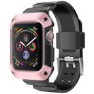 For Apple Watch 5 / 4 Generations 44mm Universal Integrated Electroplating Strap(Rose Gold + Black) - 1
