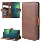 For Motorola Moto G8 Plus Dual-side Magnetic Buckle Horizontal Flip Leather Case with Holder & Card Slots & Wallet(Brown) - 1