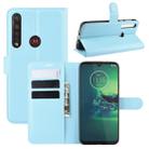 For Motorola Moto G8 Plus Litchi Texture Horizontal Flip Protective Case with Holder & Card Slots & Wallet(Blue) - 1