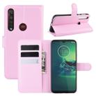 For Motorola Moto G8 Plus Litchi Texture Horizontal Flip Protective Case with Holder & Card Slots & Wallet(Pink) - 1