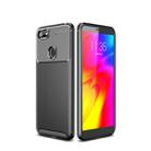 For Motorola Moto E6 Play Beetle Series Carbon Fiber Texture Shockproof TPU Case(Black) - 1