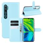 For Xiaomi Mi Note 10 / Note 10 Pro / CC9 Pro Litchi Texture Horizontal Flip Protective Case with Holder & Card Slots & Wallet(Blue) - 1