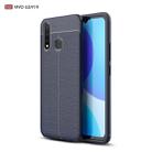 For Vivo U3 / Y19 Litchi Texture TPU Shockproof Case(Navy Blue) - 1