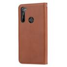 For Xiaomi Redmi Note 8T Knead Skin Texture Horizontal Flip Leather Case with Photo Frame & Holder & Card Slots & Wallet(Brown) - 1