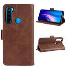 For Xiaomi Redmi Note 8T Double Buckle Crazy Horse Business Mobile Phone Holster with Card Wallet Bracket Function(Brown) - 1