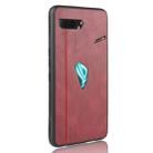 For Asus ROG Phone II ZS660KL Shockproof Sewing Cow Pattern Skin PC + PU + TPU Case(Red) - 3